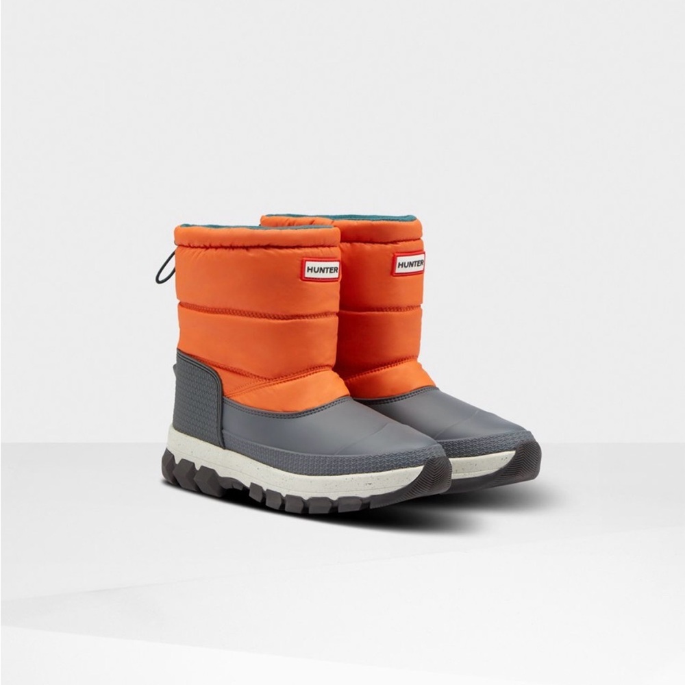 Hunter Boots - Orange and Gray Waterproof Winter Boots